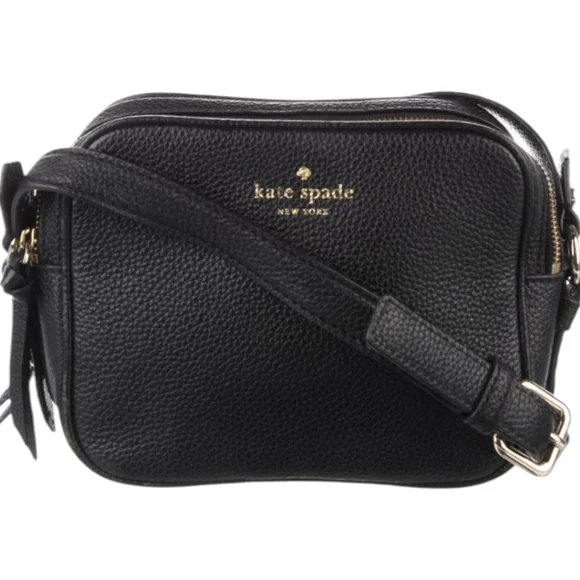 KATE SPADE New York Leather Crossbody Bag in Black “Camera Bag” - Picture 1 of 9